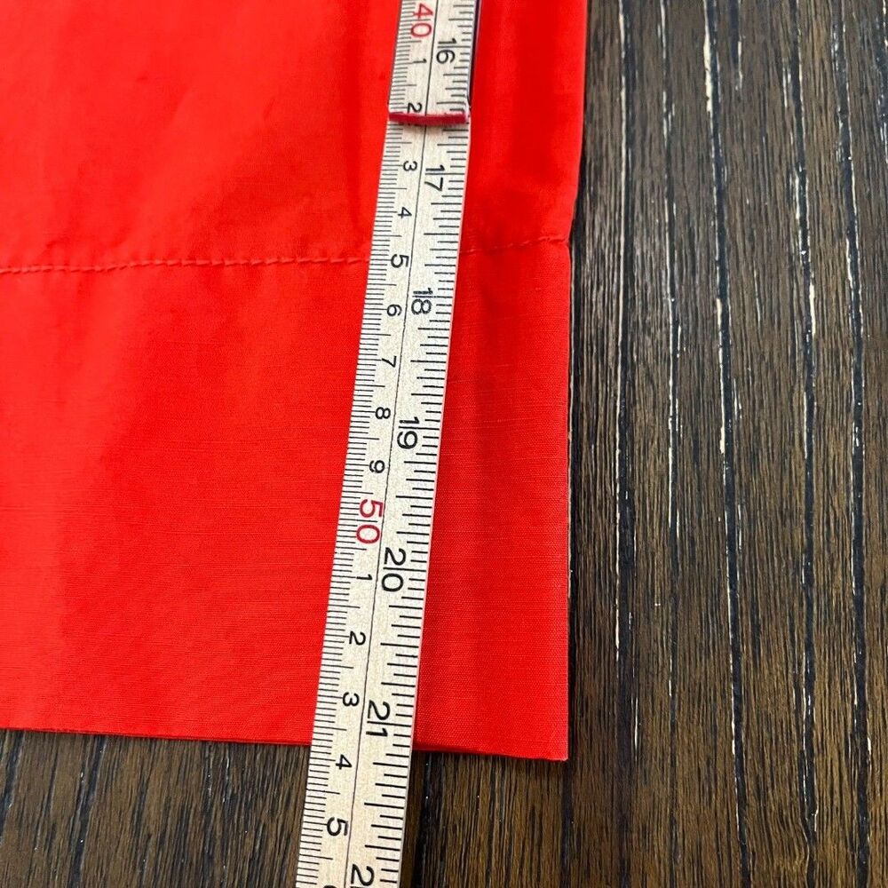 Kate Spade Slub Cotton Bow Tie Waist Culotte Pants Red Size 00 NWT - Picture 5 of 12